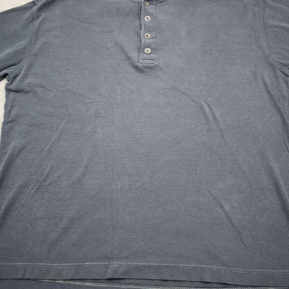 Dockers Shirt Mens L Blue Henley Sweater Long Sleeve Casual Preppy - Picture 10 of 16
